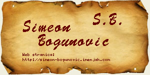 Simeon Bogunović vizit kartica